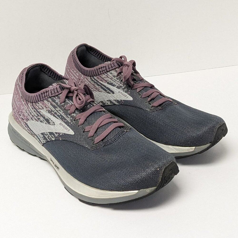 Brooks Ricochet Running Shoes, Black/Grey/Arctic Dusk, Womens 11.5 M